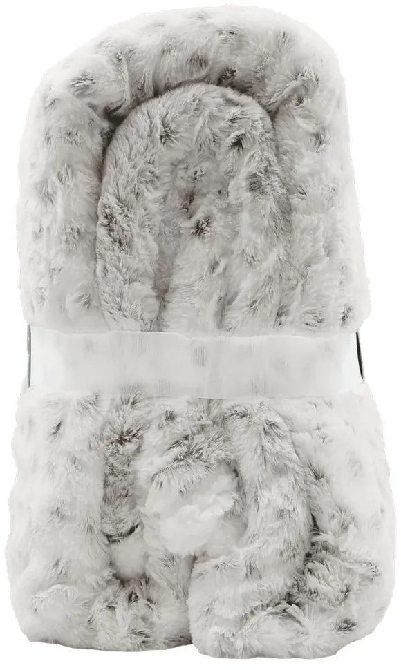 Сиво-бежово одеяло от изкуствена кожа 220x240 cm Alaska – douceur d'intérieur