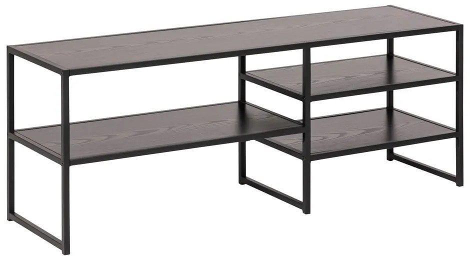 Черна телевизионна масичка от ясен 120x46 cm Seaford - Actona