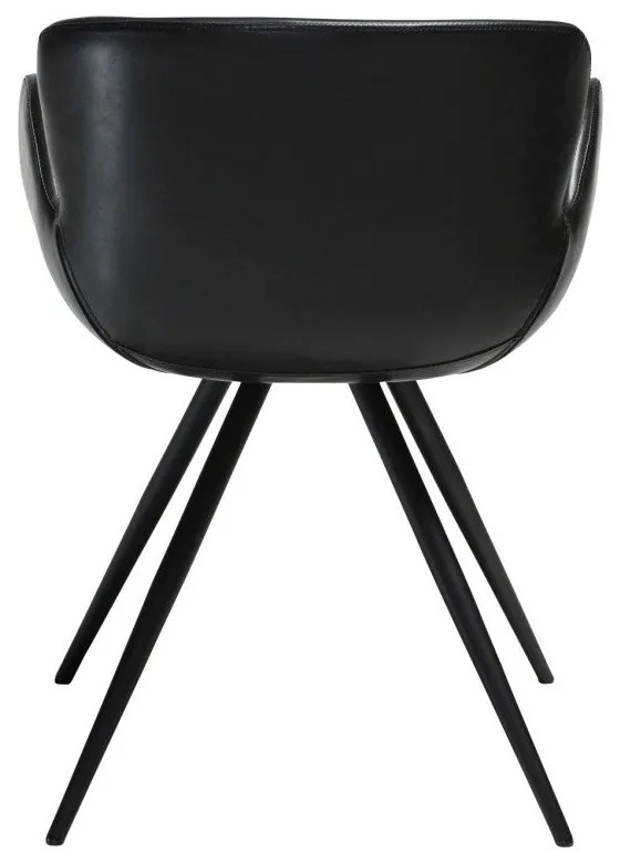 Черен тапициран трапезен стол с подлакътници Gaia – DAN-FORM Denmark