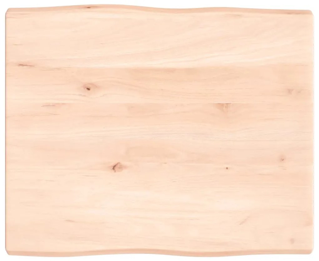 363867 vidaXL Плот за маса 60x50x(2-4) см необработено масивно дърво жив ръб