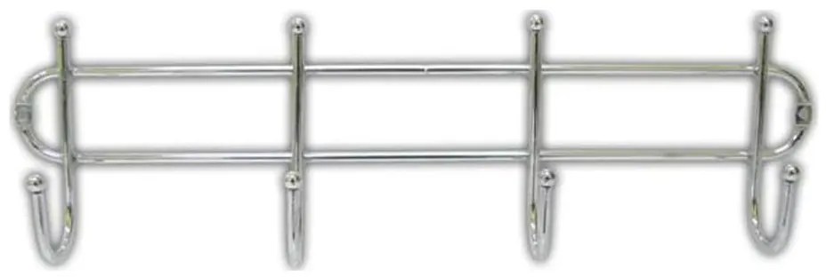 Стенна закачалка 10,5x37 см, лъскав хром