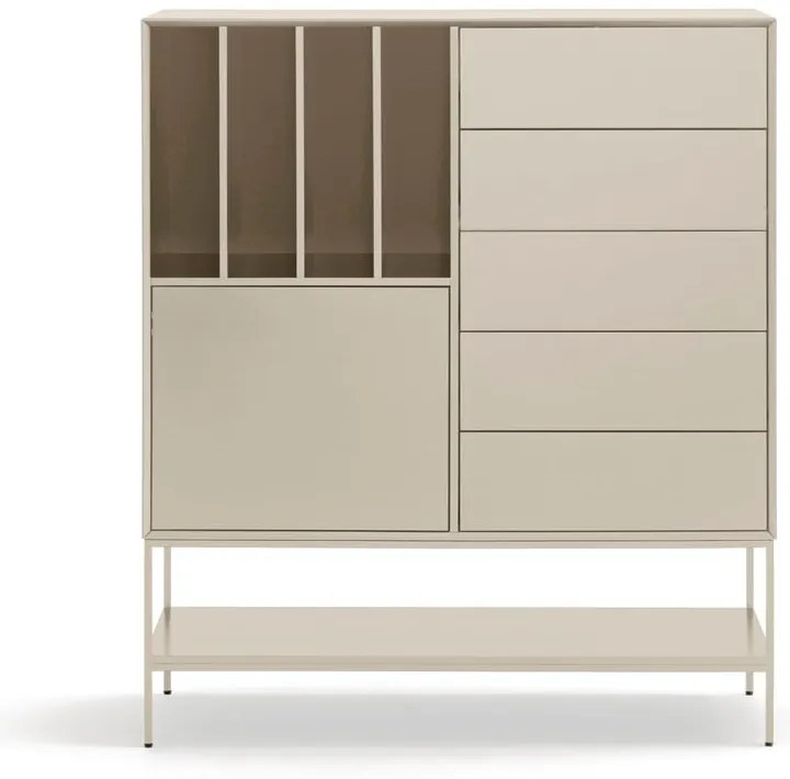 Кремаво шкафче 120x140x45 cm Platt – Teulat