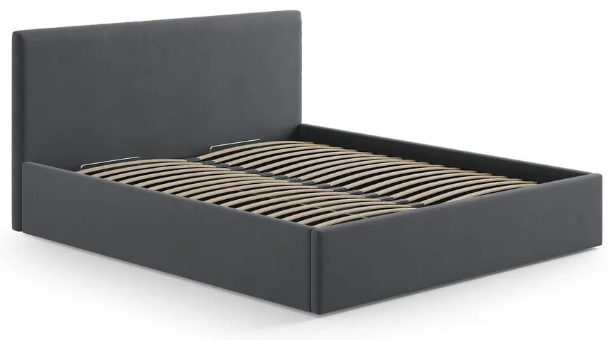 Сива тапицирана табла за легло 150,5x100 cm Remo – Micadoni