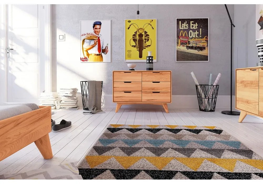 Нисък скрин от букова дървесина 90x63 cm Greg - The Beds