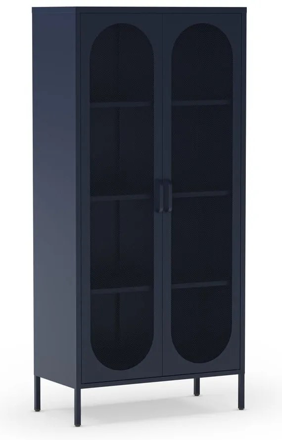 Тъмносиньо метално шкафче 80x170x40 cm Diora – Marckeric