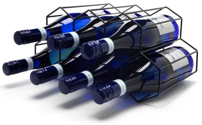 Черна метална стойка за вино - Leopold Vienna