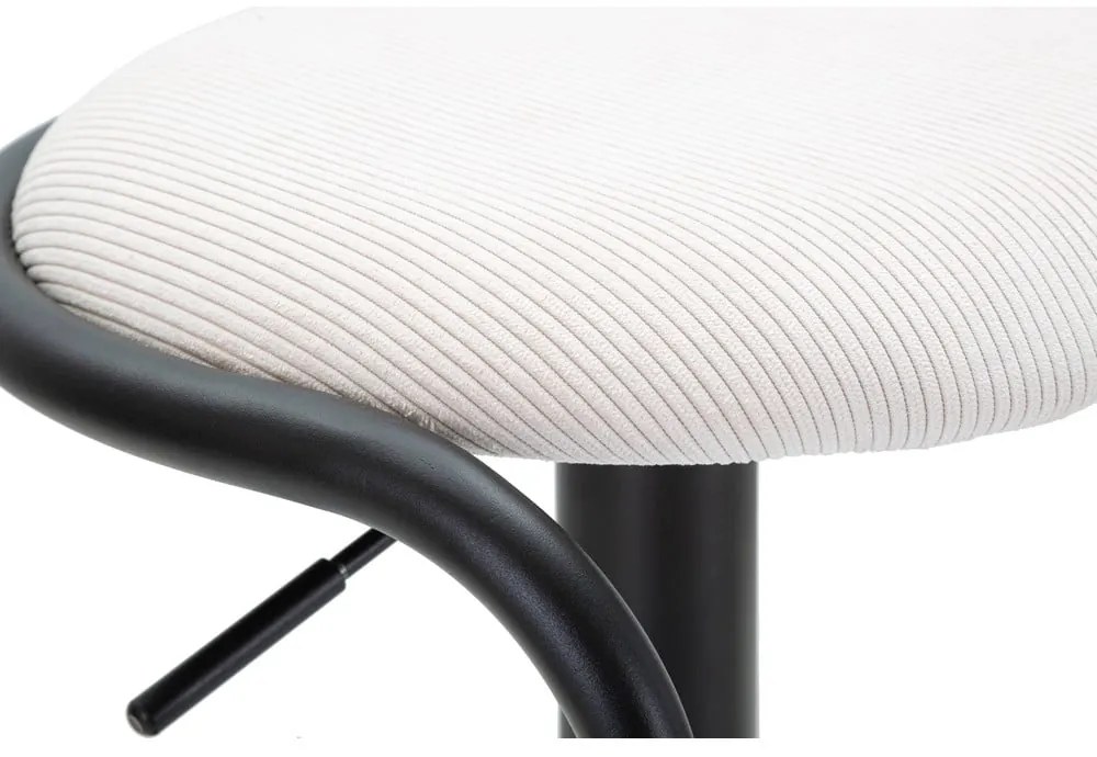 Бял/черен тапициран бар стол с регулируема височина (височина на седалката 61 cm) Destiny – Mauro Ferretti