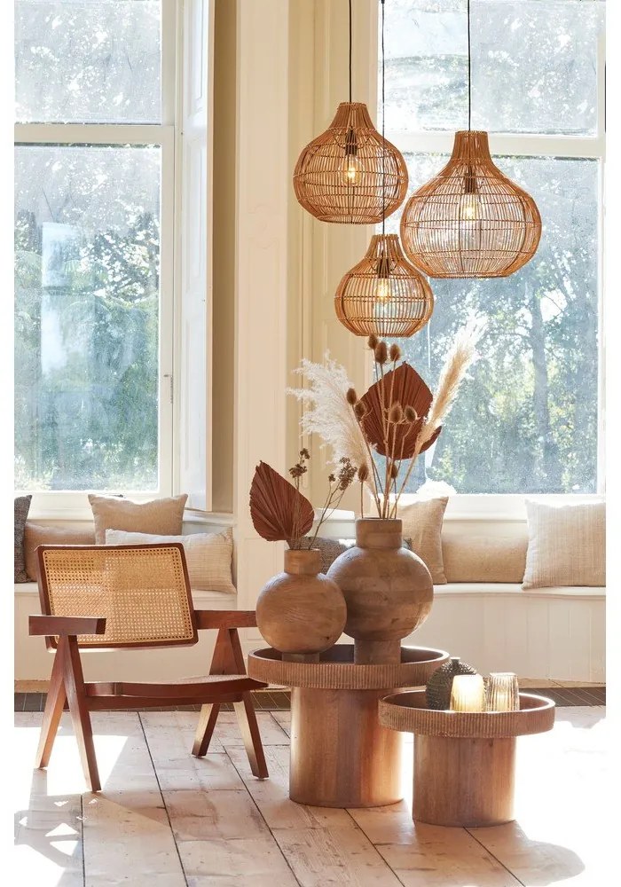 Кръгла странична масичка от масивно манго ø 50 cm Kalomo – Light &amp; Living