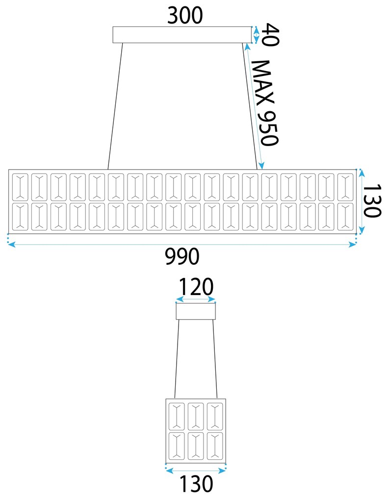 Пендел LED APP1566-CP Gold