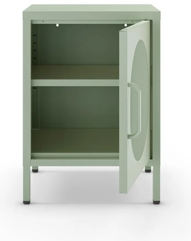 Метално нощно шкафче в цвят мента Diora – Marckeric