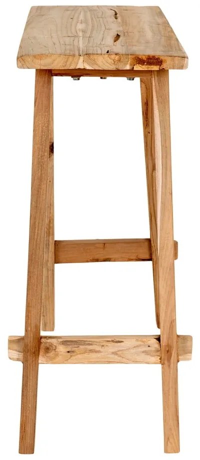 Конзолна маса от тиково дърво в естествен цвят 30x90 cm Girona - House Nordic