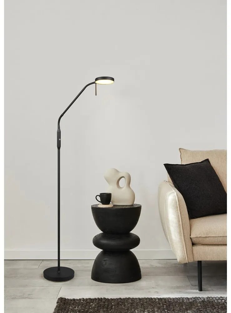 Черна LED подова лампа (височина 160 cm) Moreno – Reality