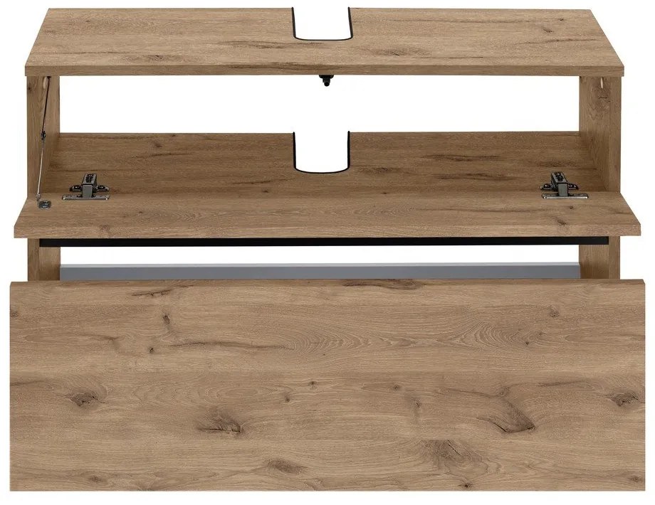 Шкаф за мивка от декор от дъб в естествен цвят 80x55 cm Wisla – Støraa