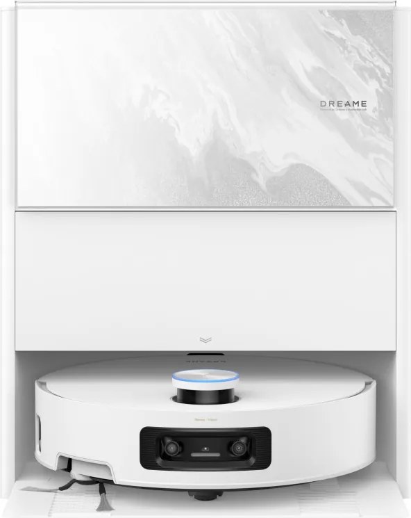 Прахосмукачка робот Dreame Aqua 10 Ultra Track Complete RLR81CE-1-WH, 25000 Pa, 200 мин, 3.5/4 л, VersaLift DToF+OmniSight, AI камери, Гласово управление, Автоматизация, Бял