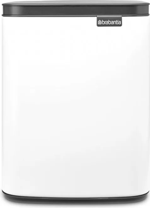 Кош за боклук Brabantia Bo Small 1006627, 7 л, Плавно и безшумно отваряне, Противоплъзгаща основа, Бял