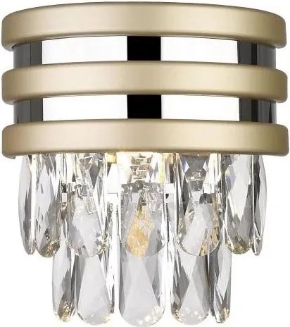 Zuma Line W0525-01A-V6B5 - Стенно осветително тяло NAICA, 1xG9/42W/230V, златисто/полирано хромово покритие