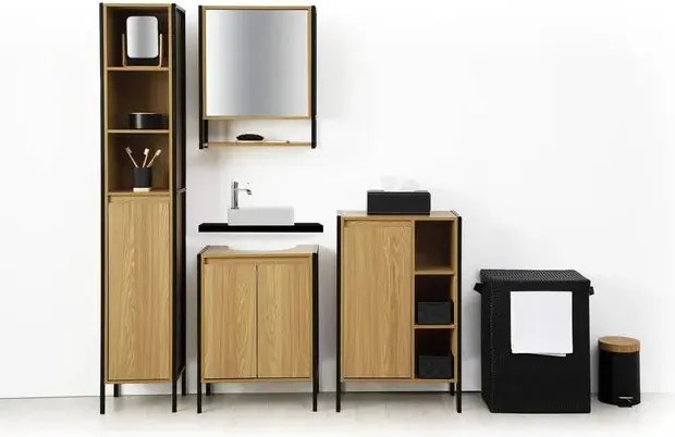 Огледало за баня 5five Natureo, Въртящо - Черен