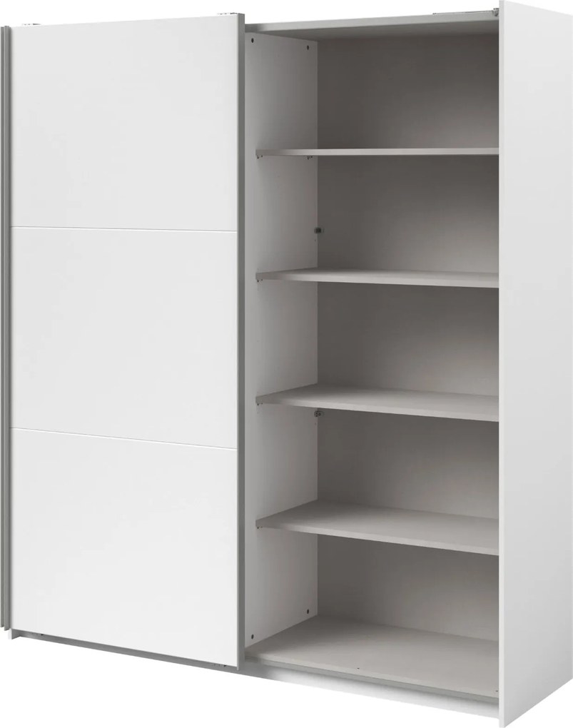 Гардероб Lynch с плъзгащи врати-Бял - Дължина: 180 см