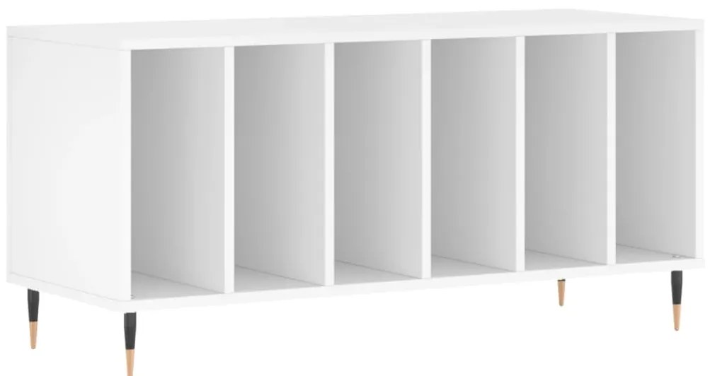 831740 vidaXL Шкаф за грамофонни плочи бял 100x38x48 см инженерно дърво