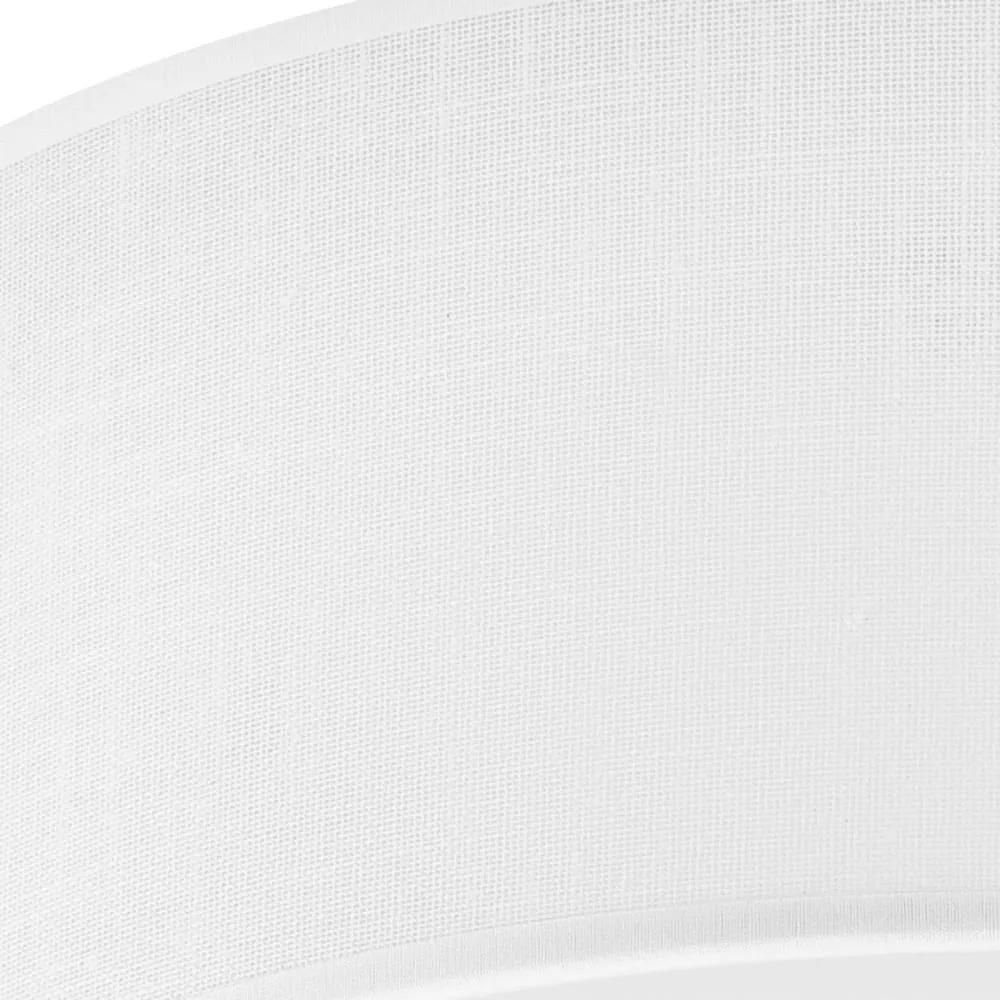 Бяла лампа за таван с текстилен абажур ø 35 cm Vivian - LAMKUR