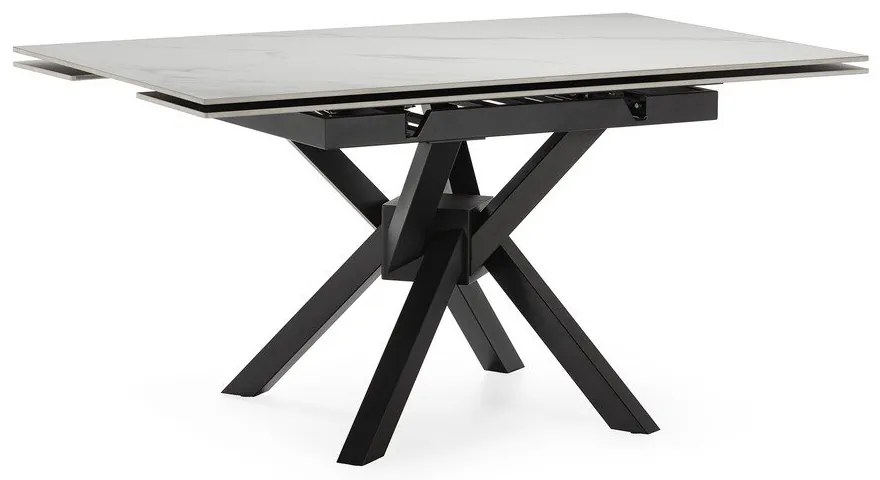 Сгъваема трапезна маса с допълнителна плоча с каменен плот за маса 90x150 cm Arlene – Marckeric
