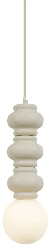 Ретро висящ лампа бежов с матирано стъкло - Феде