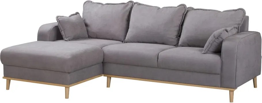 Сив ъглов диван (ляв ъгъл) Beata - Ropez