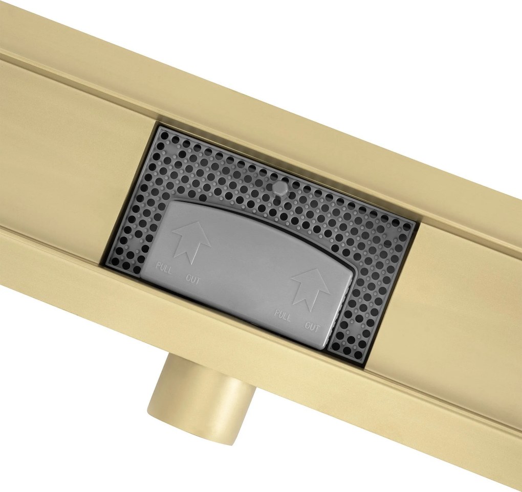 Линеен отводнител Rea Neox brush gold 70