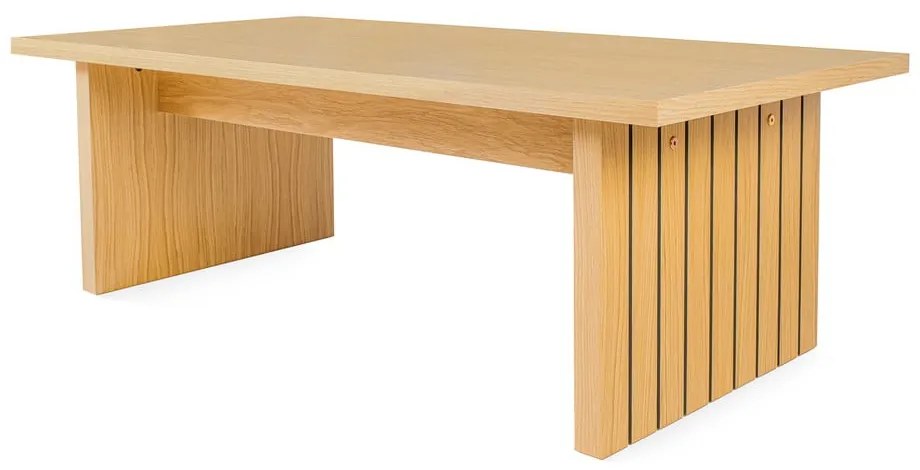 Масичка за кафе с плот от дъб в естествен цвят 60x120 cm Stripe - Woodman