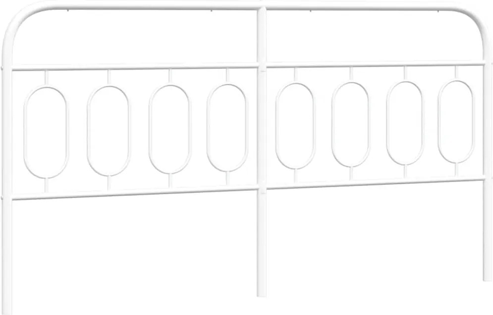 377202 vidaXL Метална резервна табла за легло, бяла, 183 см