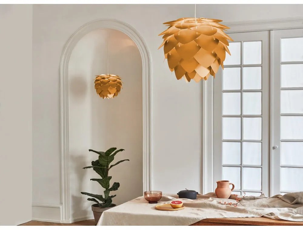 Абажур в цвят жълта охра ø 40 cm Aluvia Mini – UMAGE