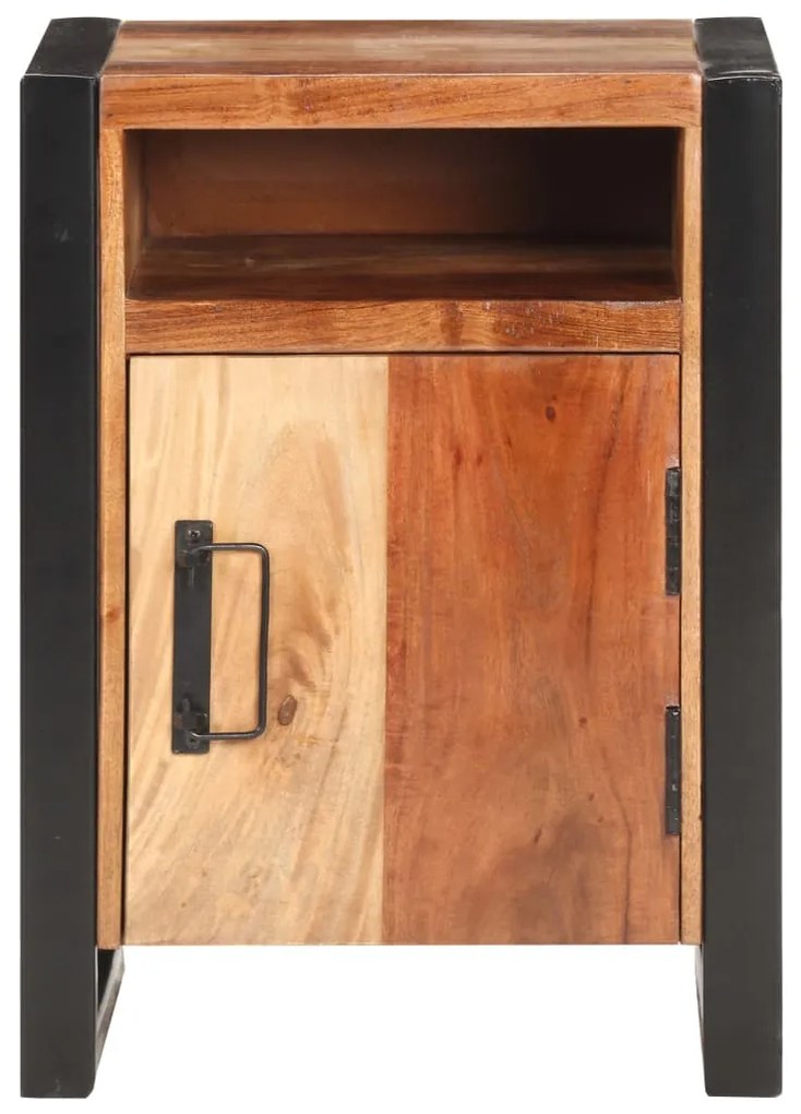 321569 vidaXL Нощно шкафче, 40x35x55 см, масивна акациева дървесина