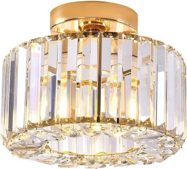 Плафон VETRO 1xE27/15W/230V Ø 24,5 cm златист