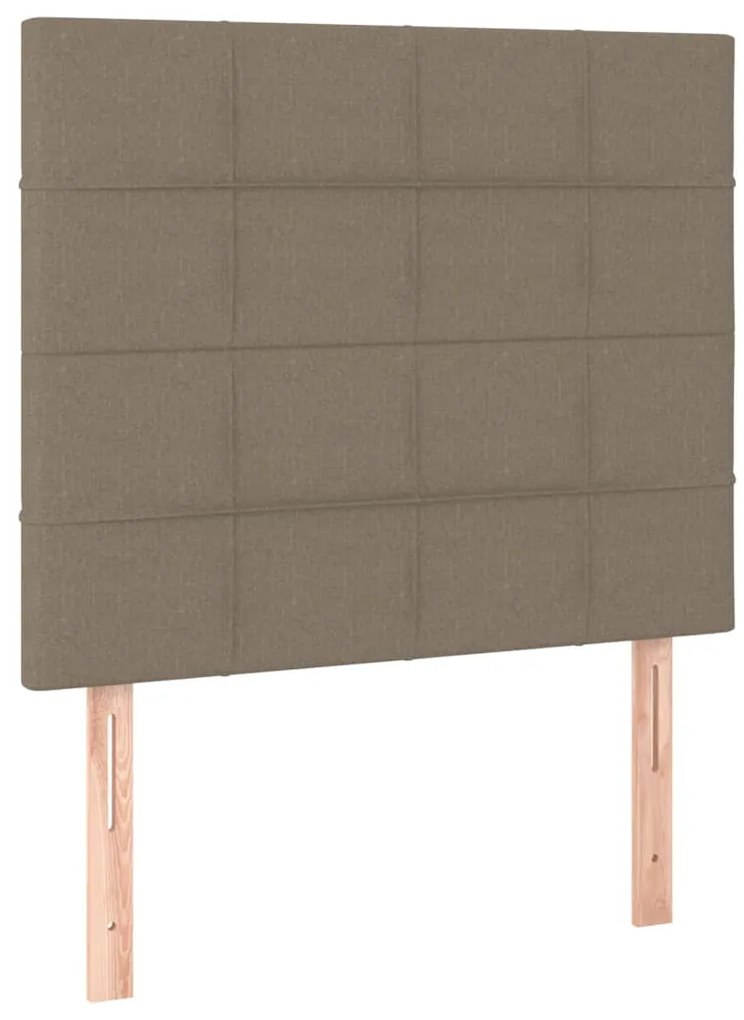 3116318 vidaXL Горни табли за легло, 2 бр, таупе, 90x5x78/88 см, плат
