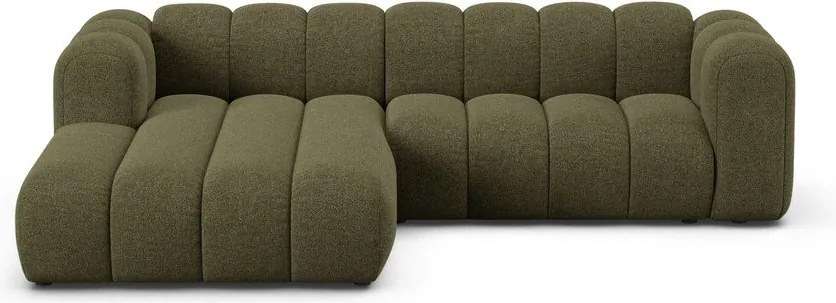 Зелен шенилов ъглов диван (ляв ъгъл) Lupine – Micadoni