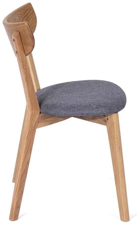 Дъбов трапезен стол със сива седалка Arch - Bonami Essentials
