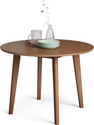 РОКСИ Натурален Орех - ДЪРВЕНА КРЪГЛА МАСА РЕТРО ЗА КУХНЯ/ ТРАПЕЗАПИЯ