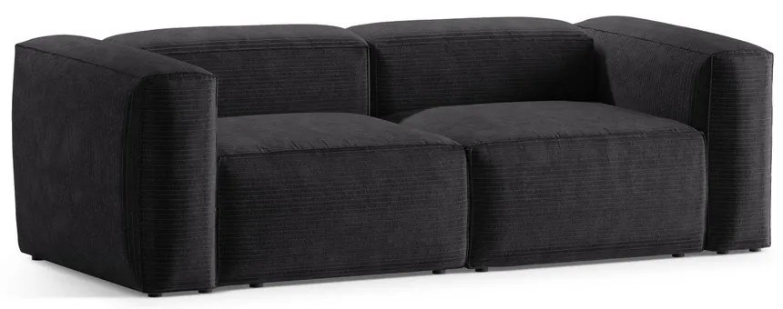 Тъмносив диван от рипсено кадифе 224 cm Bergamo – Cosmopolitan Design
