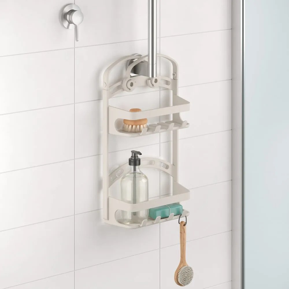 Сив висящ пластмасов рафт за баня – Metaltex