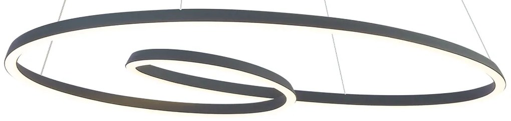 Скандинавска висяща лампа черна 110 см вкл. LED с 3-степенно димиране - Circuit