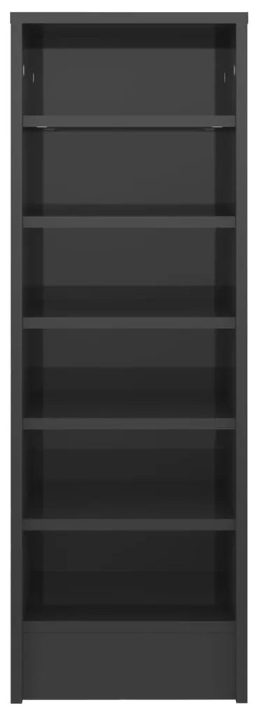 Шкаф за обувки, сив гланц, 31,5x35x90 см, ПДЧ