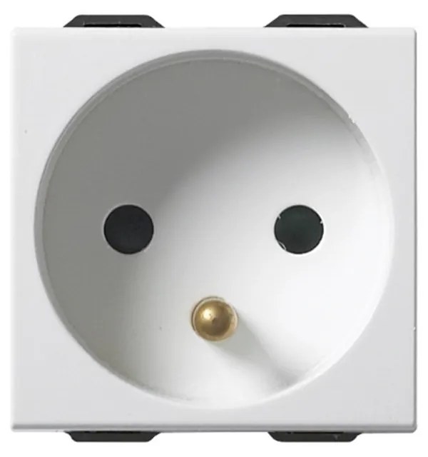 VIMAR 09212 Контакт Neve Up SICURY фр. стандарт, 2P+E 16 A 250V~ 2M, бял,