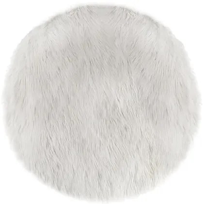 Детски килим atmosphera Fur, Бял, 90 cm