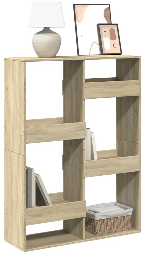 3309386 vidaXL Библиотека, сонома дъб, 100x33x135 см, инженерно дърво
