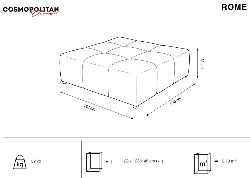 Модул за син диван Rome - Cosmopolitan Design
