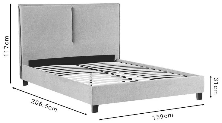 Легло Маджус 279-000009 цвят сив-бежов