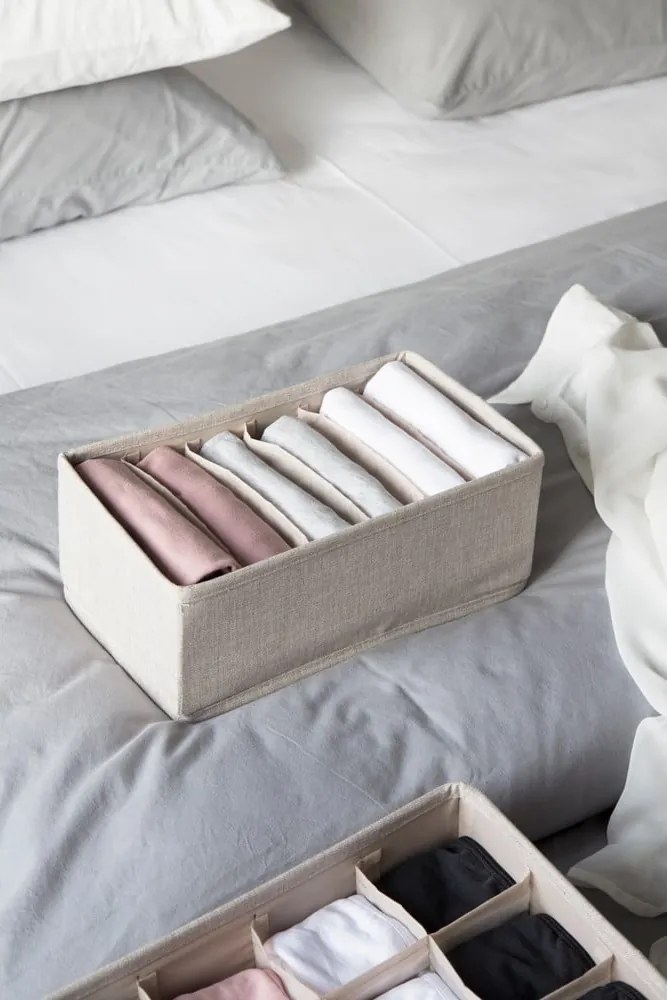 Бежов органайзер за чекмеджета с отделения Bigso Box of Sweden Drawer, 16,5 x 11 cm