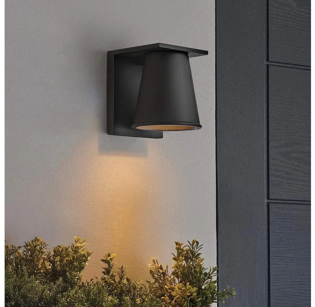 Hinkley HK-HANS-S-BLK -LED Екстериорен аплик HANS 1xGU10/8W/230V IP44