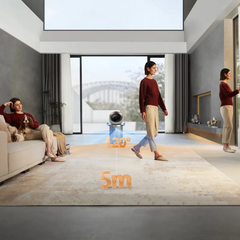 Пречиствател за въздух Dreame AirPursue PM20 CVF14A, 48 м2, Автоматизирани функции, Отопление, Плазмена и UVC стерилизация, TVOC, LCD, HEPA, Бял/бронз