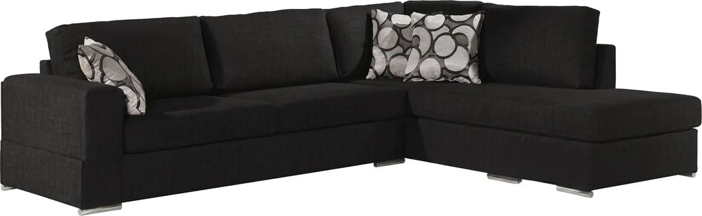 Ъгъл диван Must-Left-275φ 210β cm.-Black